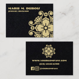 Minimalistische Goldene Blume Visitenkarte