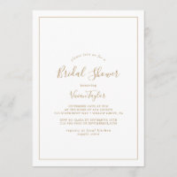 Minimalistische goldene Brautparty