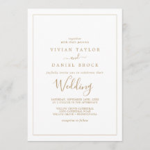 Minimalistische Goldhochzeit