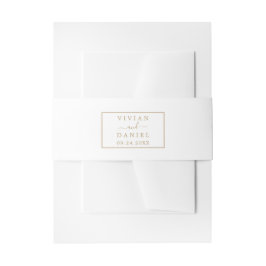Minimalistische Goldhochzeit Einladungsbanderole