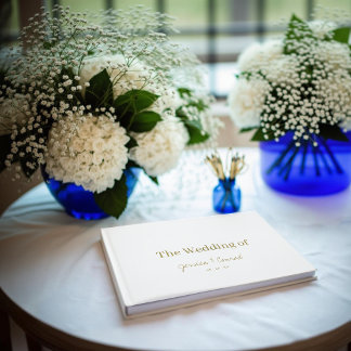 Minimalistische Goldhochzeit Gästebuch