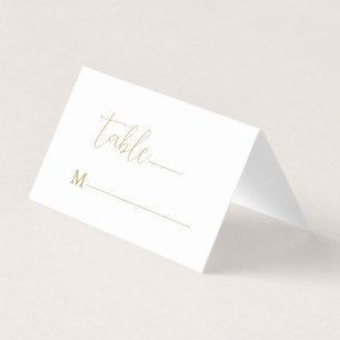 Minimalistische Goldkalligraphie auf Weiß Visitenkarten