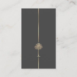 Minimalistische Goldpalme Visitenkarte