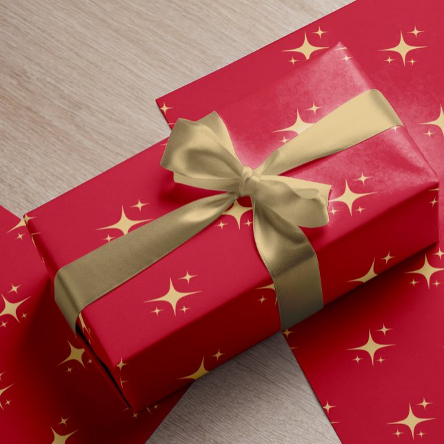 Minimalistische Goldsterne Geschenkpapier (Von Creator hochgeladen)