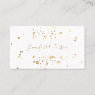 Minimalistische Goldtöne Moderne Elegante Weiße Sc Visitenkarte