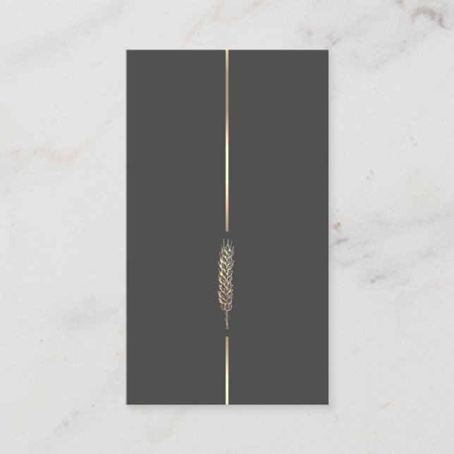 Minimalistische Goldwheat-Visitenkarte Visitenkarte (Vorderseite)