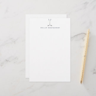 Minimalistische Golfclubs Personalisiert Briefpapier