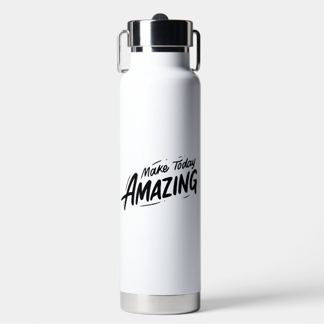 Minimalistische Graffiti-Motivation Trinkflasche (Vorderseite)