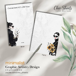 Minimalistische grafische Kunst Design Schreibware Briefpapier