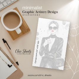 Minimalistische grafische Kunst Design Schreibware Briefpapier