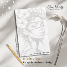 Minimalistische grafische Kunst Design Schreibware