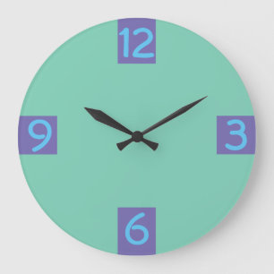 Minimalistische grafische Quartalsziffern für jede Große Wanduhr