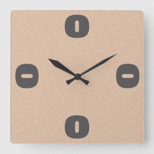 Minimalistische grafische Quartalsziffern für jede Quadratische Wanduhr