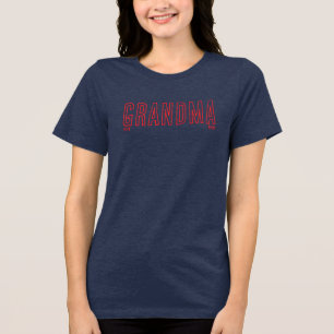 Minimalistische GRANDMA - Anpassbares Jahr Tri-Blend Shirt