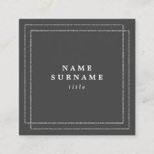 Minimalistische graue silberne quadratische