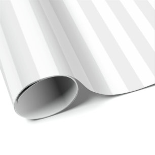 Minimalistische graue und weiße Streifen Geschenkpapier