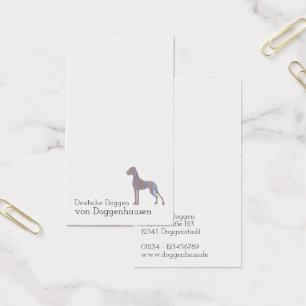 Minimalistische Great Dane Visitenkarten