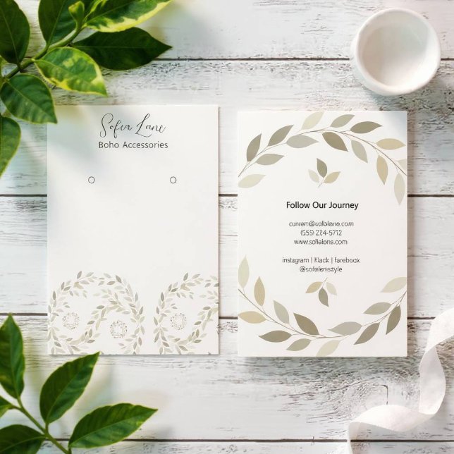 Minimalistische Green Foliage Yin-Yang Kunstkarte (Yin-Yang Foliage)