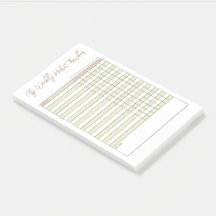 Minimalistische Grünbraun-Weekly-Habit-Tracker
