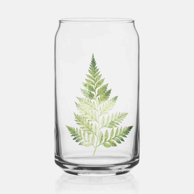 Minimalistische Grüne ernährende botanische Illust Dosenglas (Vorderseite)