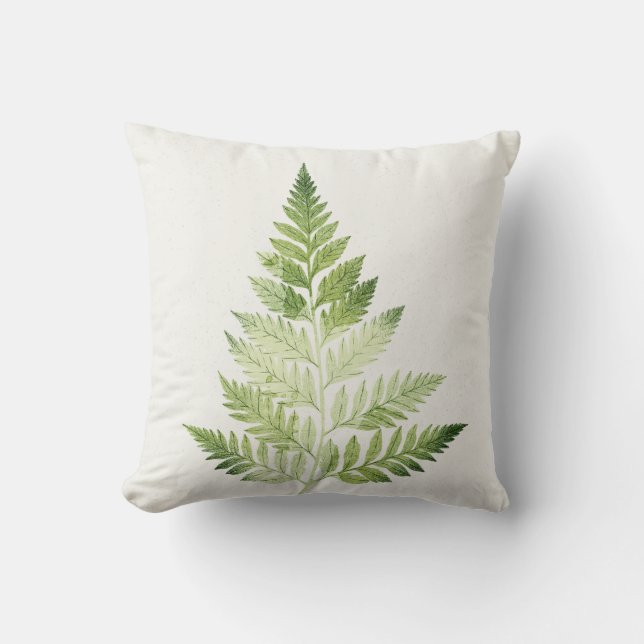 Minimalistische Grüne ernährende botanische Illust Kissen (Vorderseite)