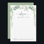 Minimalistische grüne Eukalyptus-Hochzeitsratenkar Hinweiskarte<br><div class="desc">Diese minimalistisch grüne Eukalyptus-Hochzeitsratenkarte ist perfekt für eine moderne Hochzeit. Das Design ist mit Aquarellfarben handgezeichnet eleganten botanischen Eukalyptuszweigen und Blätter, die geometrische Rahmen schmücken. Diese Karten sind ideal für Hochzeiten, Brautparty, Babydusche, Graduiertenfest u.v.m. Personalisieren Sie die Karten mit den Namen der Braut und Bräutigam, den Eltern, die Sie werden...</div>
