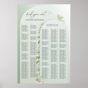 Minimalistische grüne Frühlingshöhe Alphabetische Poster