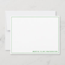 Minimalistische grüne Grenznotizkarte