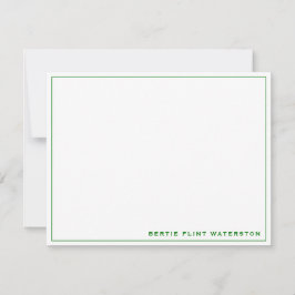 Minimalistische grüne Grenznotizkarte Mitteilungskarte