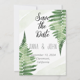 Minimalistische Grüne Hochzeit Einladung