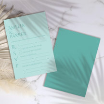 Minimalistische Grüne Hochzeit RSVP