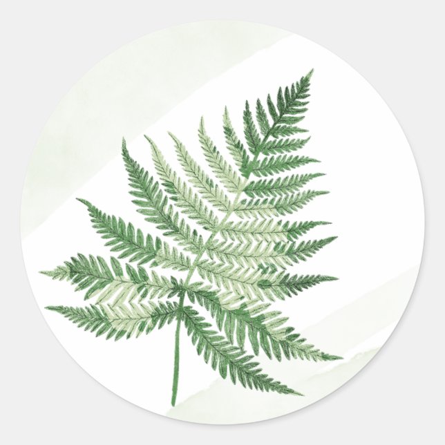 Minimalistische Grüne Hochzeit Runder Aufkleber (Vorderseite)