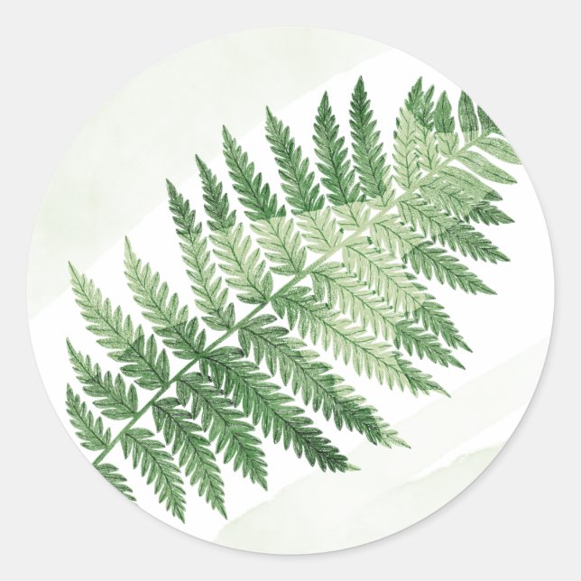 Minimalistische Grüne Hochzeit Runder Aufkleber (Vorderseite)