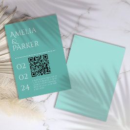 Minimalistische Grüne Hochzeitskarte Begleitkarte