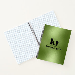 Minimalistische grüne Iridescent Textur Notizbuch