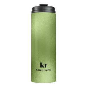 Minimalistische grüne Iridescent Textur Thermosbecher