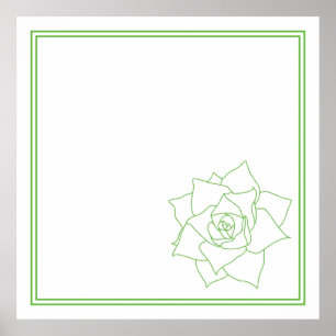 Minimalistische grüne Kunst Poster