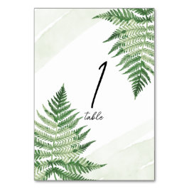 Minimalistische grüne Tischnummer