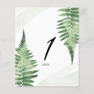 Minimalistische grüne Tischnummer
