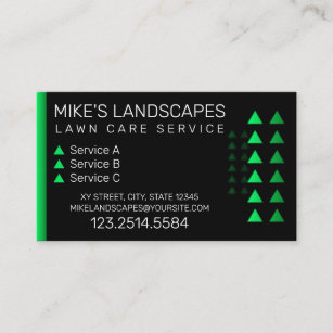 Minimalistische Grüne und Schwarze Vektor Pflege Visitenkarte