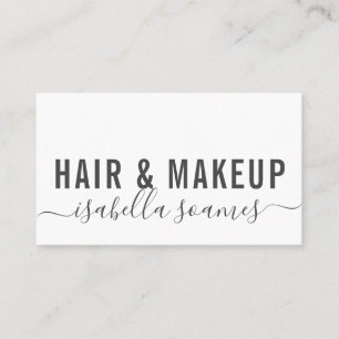 Minimalistische Haarbildschrift Visitenkarte
