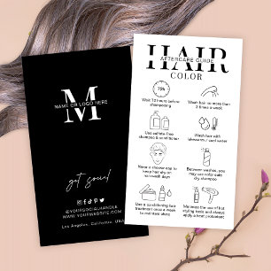 Minimalistische Haarfarbe Aftercare Guide Haarstyl Visitenkarte