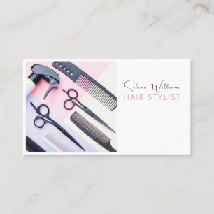 Minimalistische Haarstil-Salatwerkzeuge Visitenkarte