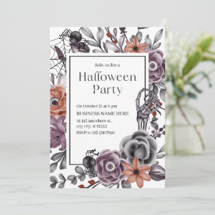 Minimalistische Halloween-Einladung für Business-P Einladung