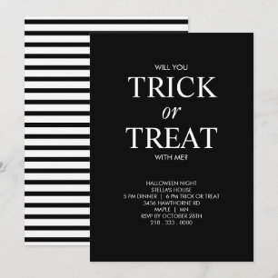 MINIMALISTISCHE HALLOWEEN-EINLADUNG ZUM SÜßIGKEITE EINLADUNG