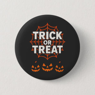 Minimalistische Halloween-Party 'Süßes oder Saures Button