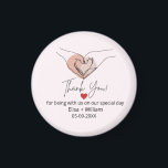 Minimalistische Hand Heart Gesture Wedding Guest G Magnet<br><div class="desc">Minimalistischer Hand Heart Gesture Wedding Guest Gift Magnet. Sie können den Namen,  das Datum und die Nachricht anpassen.</div>
