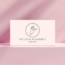 Minimalistische Hand und Lashes Logo-Makeup-Künstl
