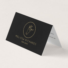 Minimalistische Hand- und Lashes-Logo Visitenkarten