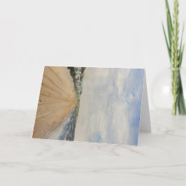 Minimalistische Handgemälde, Wasserfarbe, Strandsz